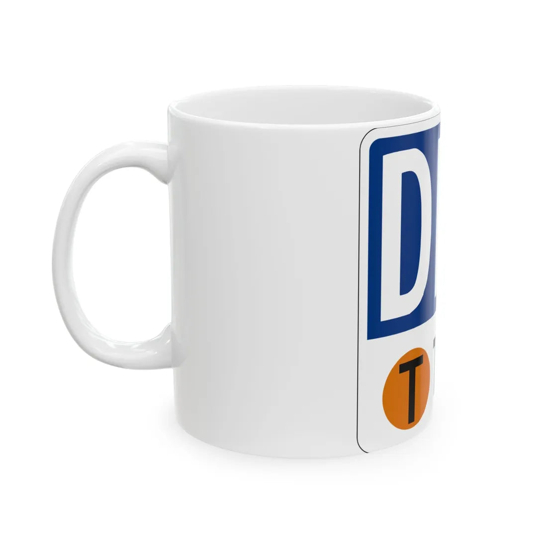 Toll Texas DNT new (Texas) (Road Sign) White Coffee Mug - Go Mug Yourself
