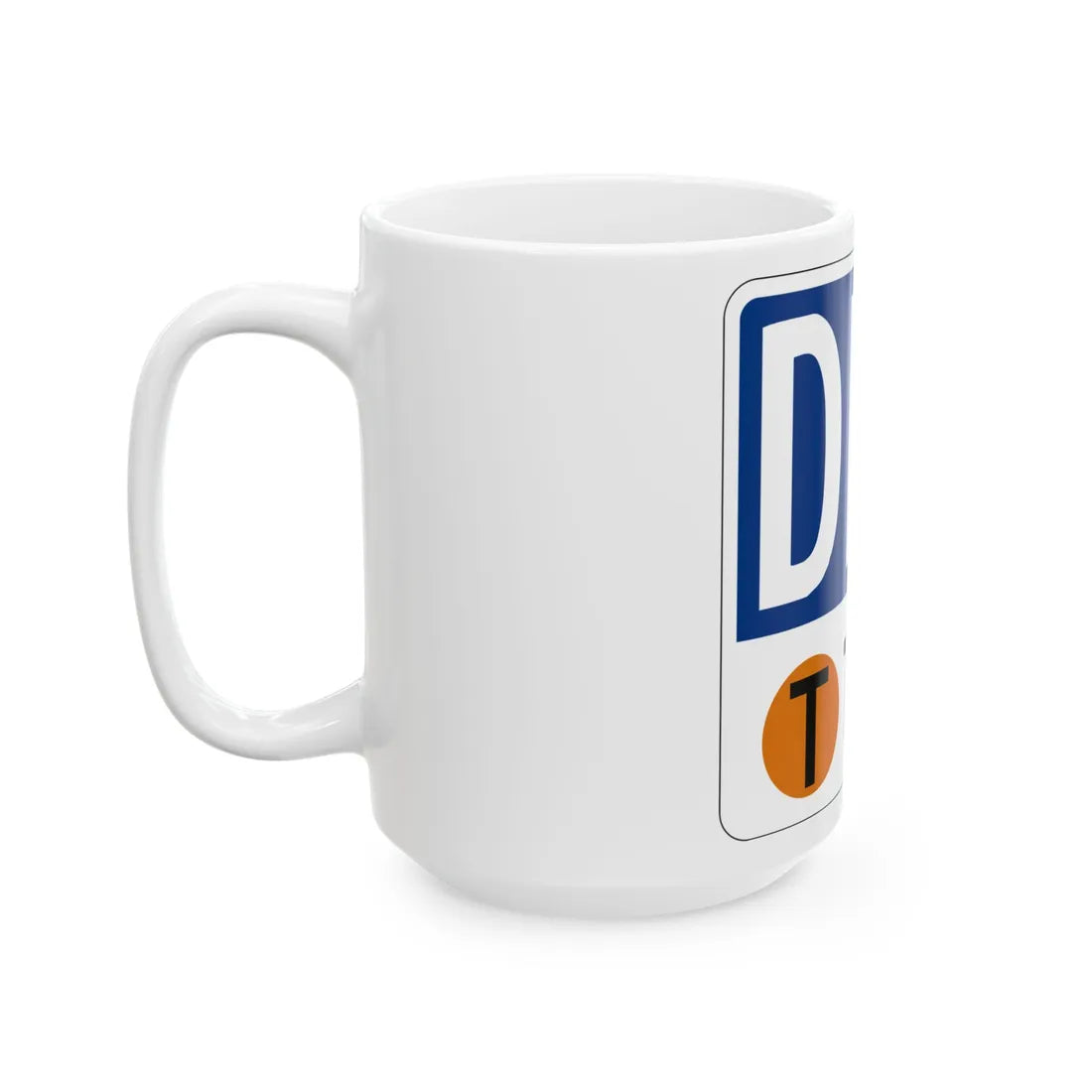 Toll Texas DNT new (Texas) (Road Sign) White Coffee Mug - Go Mug Yourself