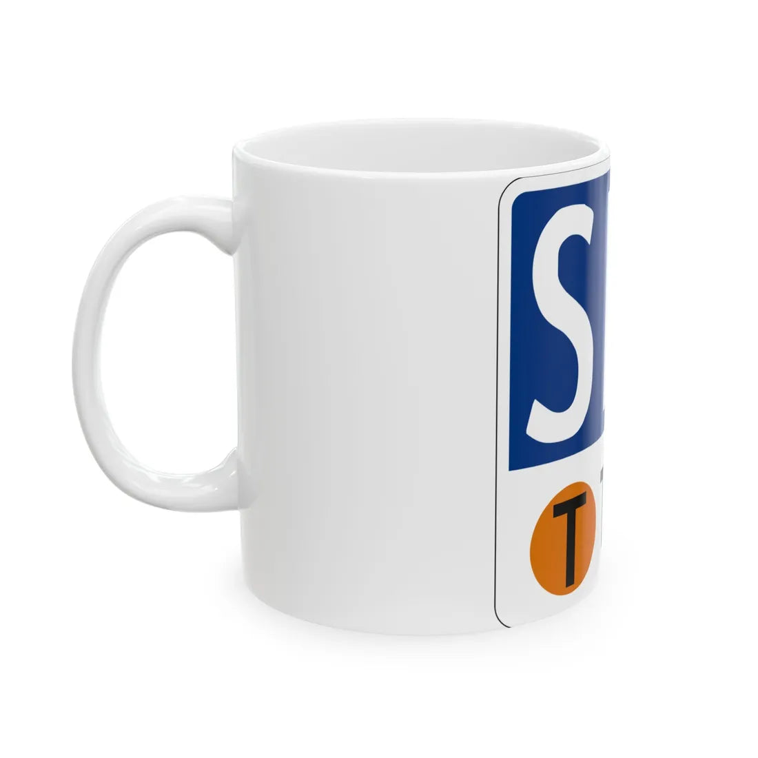 Toll Texas SRT new (Texas) (Road Sign) White Coffee Mug - Go Mug Yourself