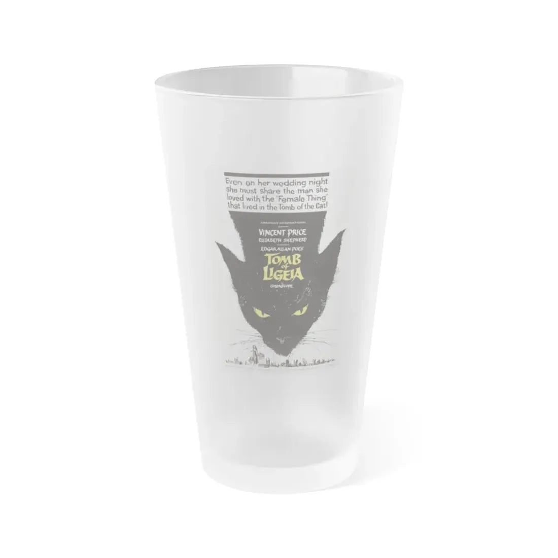TOMB OF LIGEIA 1964 Movie Poster - Frosted Pint Glass 16oz Default Title - Go Mug Yourself
