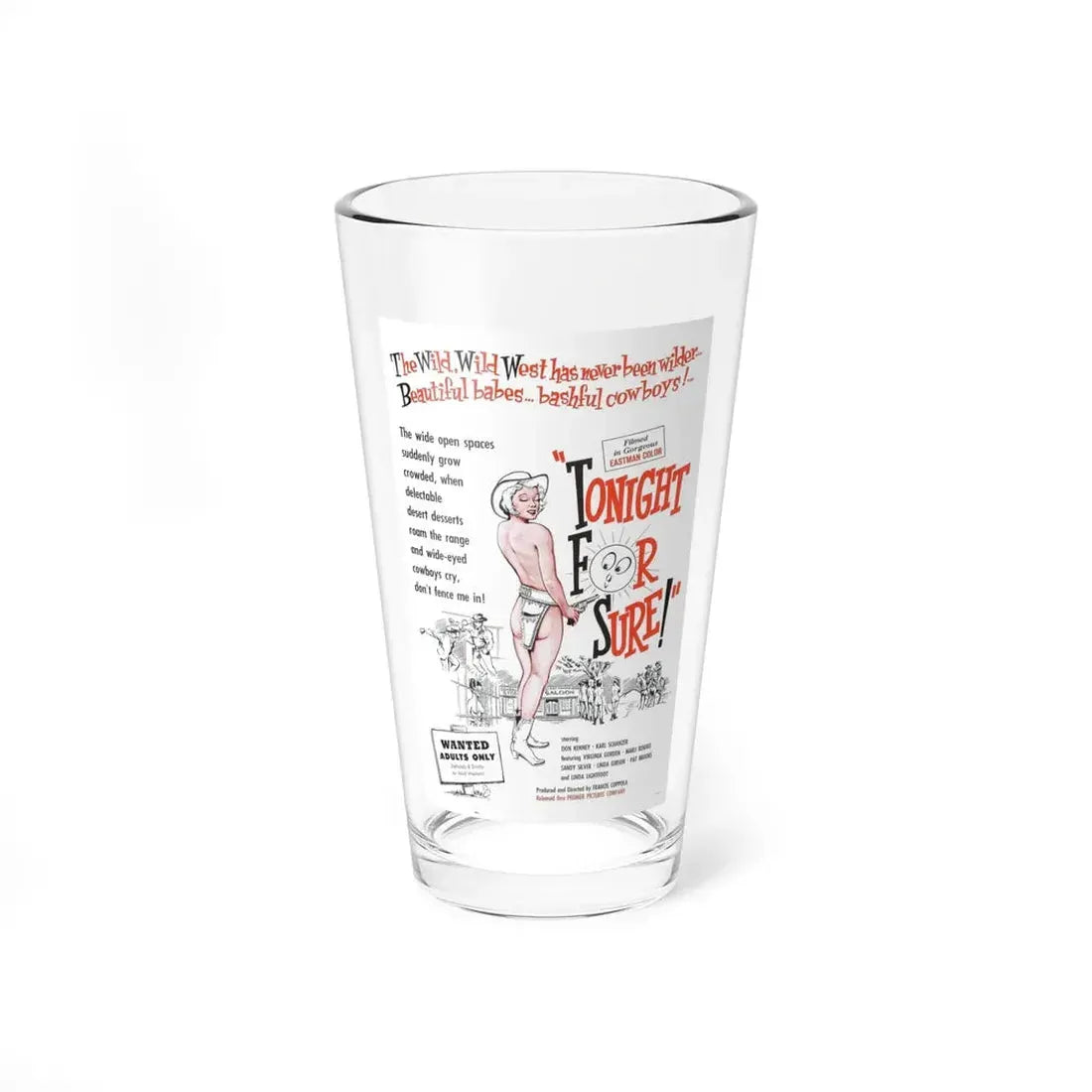 TONIGHT FOR SURE 1962 Movie Poster - Pint Glass 16oz 16oz - Go Mug Yourself