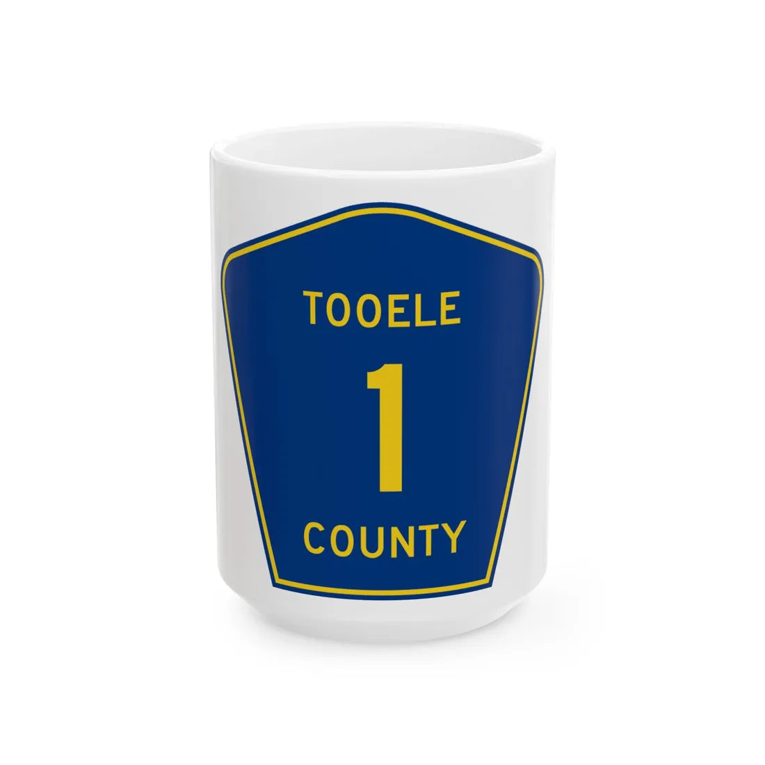 Tooele County Route 1 UT (Utah) (Road Sign) White Coffee Mug 15oz - Go Mug Yourself