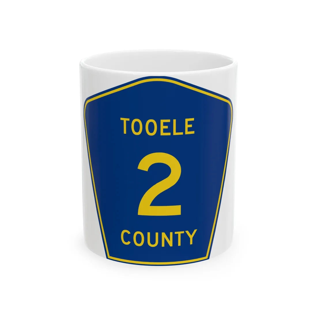 Tooele County Route 2 UT (Utah) (Road Sign) White Coffee Mug 11oz - Go Mug Yourself