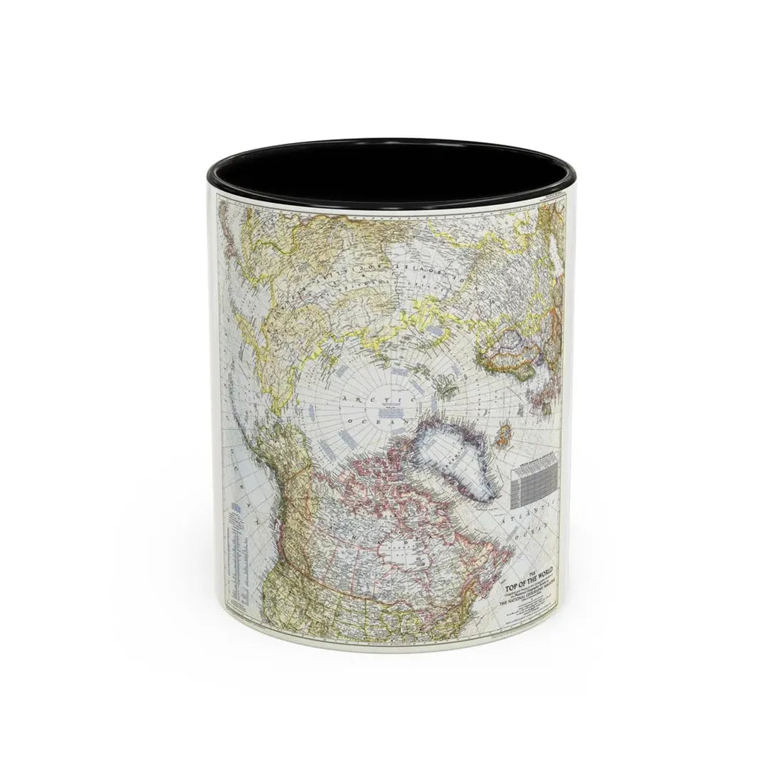 Top Of The World (1949) (Map) Accent Coffee Mug 11oz Black - Go Mug Yourself
