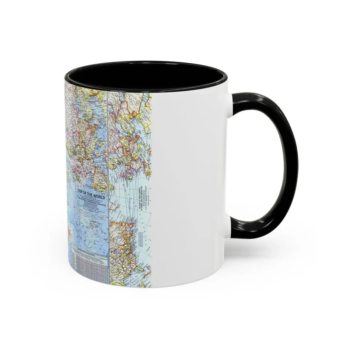 Top Of The World (1965) (Map) Accent Coffee Mug - Go Mug Yourself