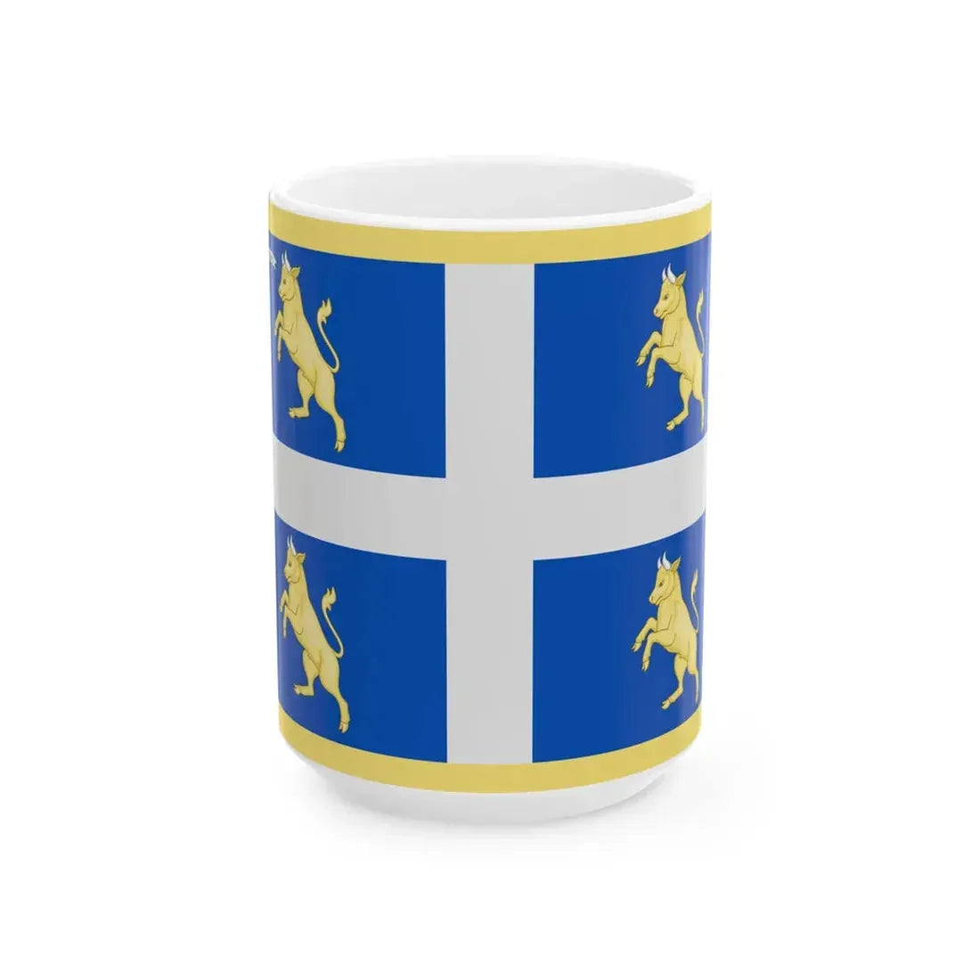 Torino-Bandiera (Italy) White Coffee Mug 15oz - Go Mug Yourself