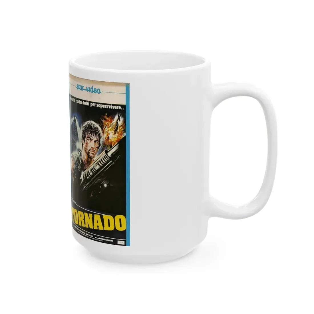 TORNADO (VHS COVER) - White Coffee Mug - Go Mug Yourself