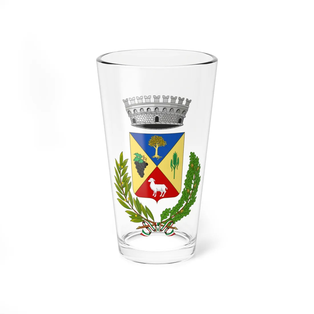 Torregrotta-Stemma (Italy) (Coat of Arms) Pint Glass 16oz 16oz - Go Mug Yourself