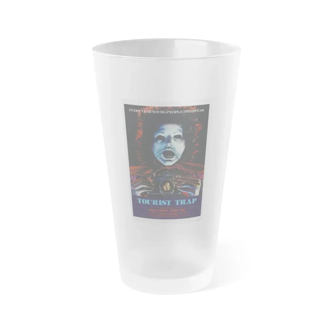 TOURIST TRAP 1979 Movie Poster - Frosted Pint Glass 16oz 16oz Frosted - Go Mug Yourself