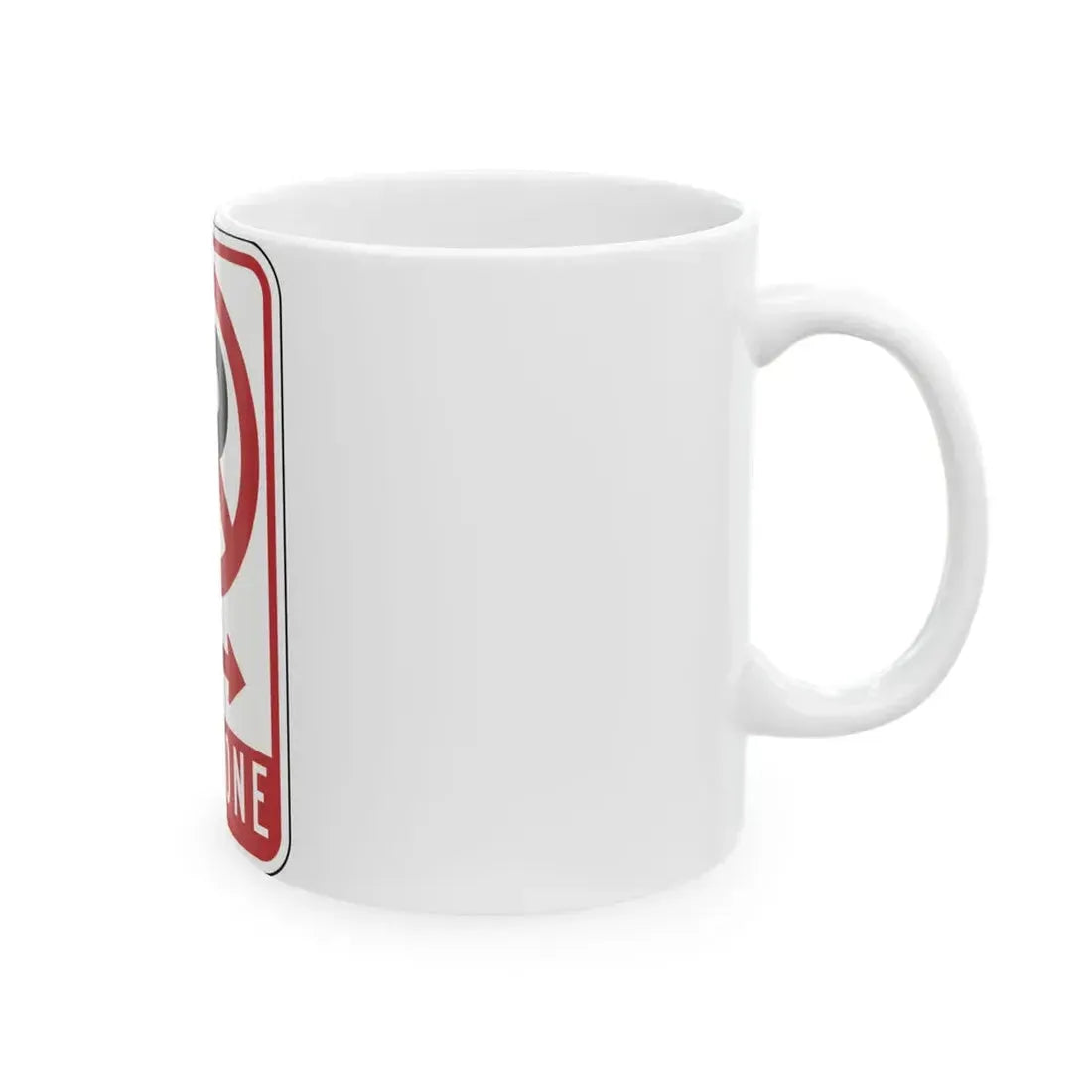 TOW ZONE CDOT R7-1AT (Illinois) (Road Sign) White Coffee Mug - Go Mug Yourself