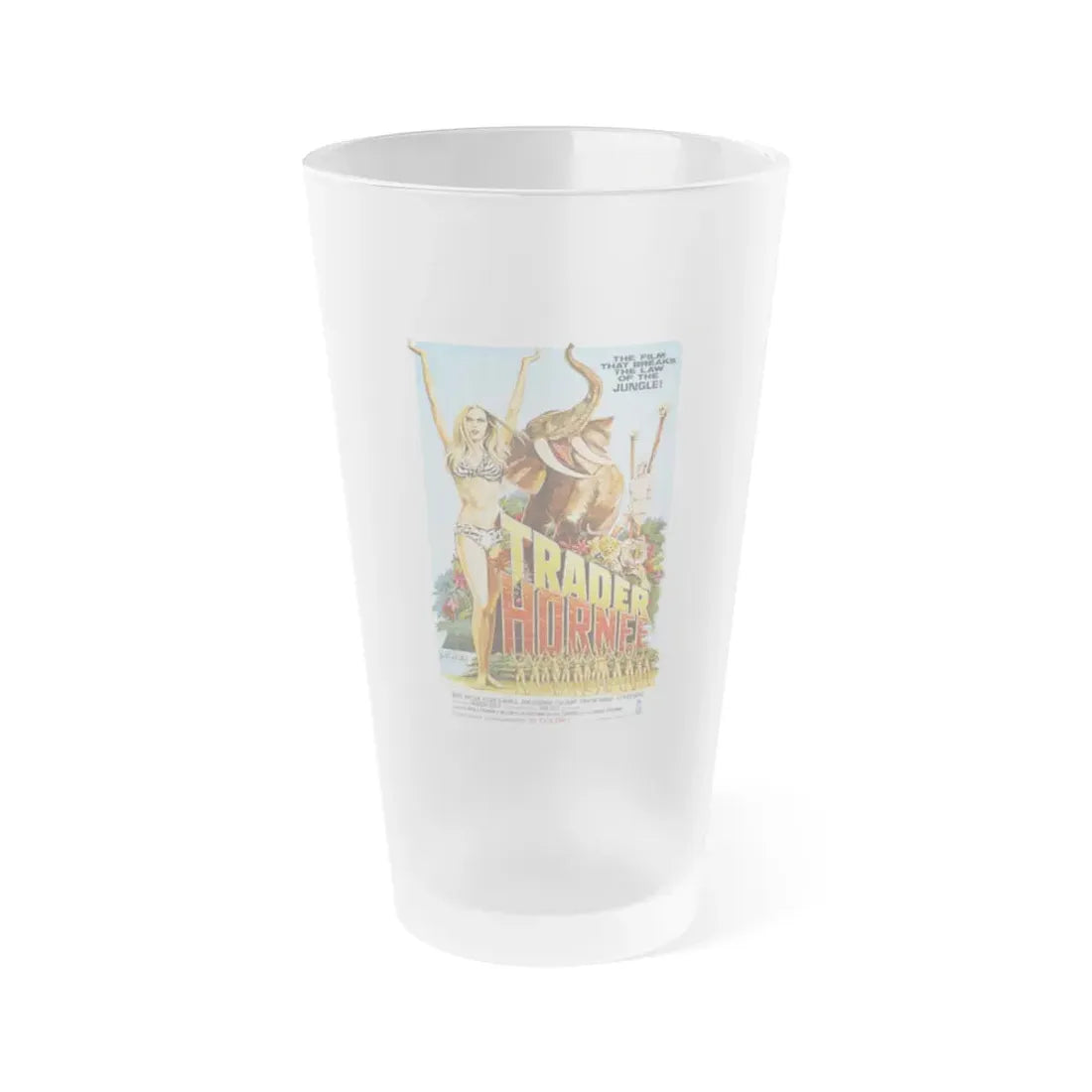 TRADER HORNEE 1970 Movie Poster - Frosted Pint Glass 16oz Default Title - Go Mug Yourself