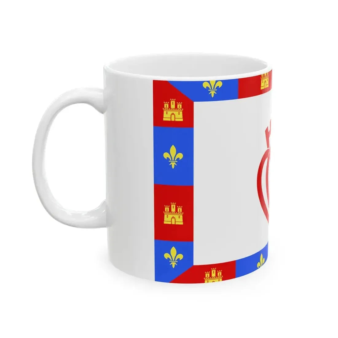 Traditional flag of Vendee (France) White Coffee Mug - Go Mug Yourself