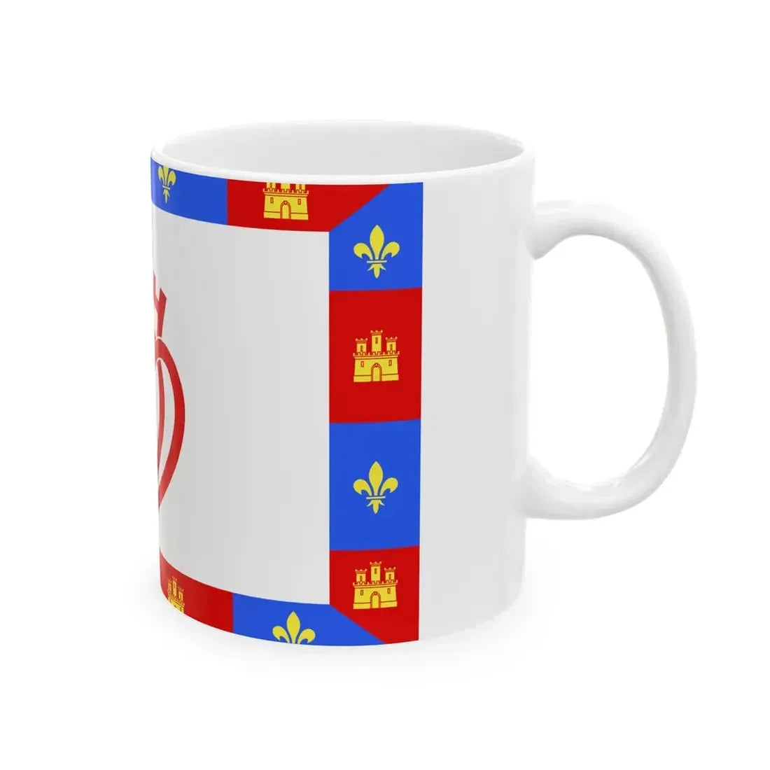 Traditional flag of Vendee (France) White Coffee Mug - Go Mug Yourself