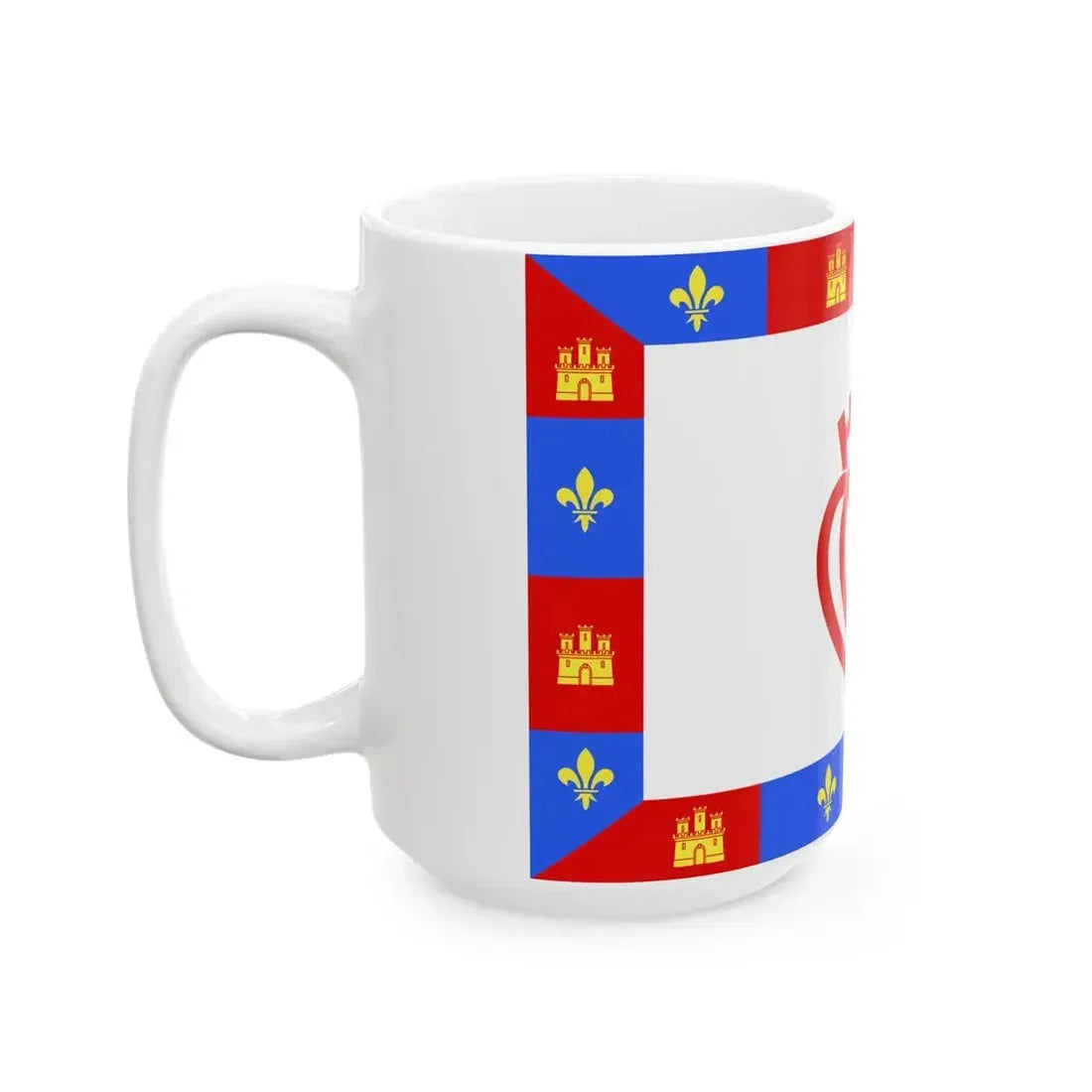 Traditional flag of Vendee (France) White Coffee Mug - Go Mug Yourself
