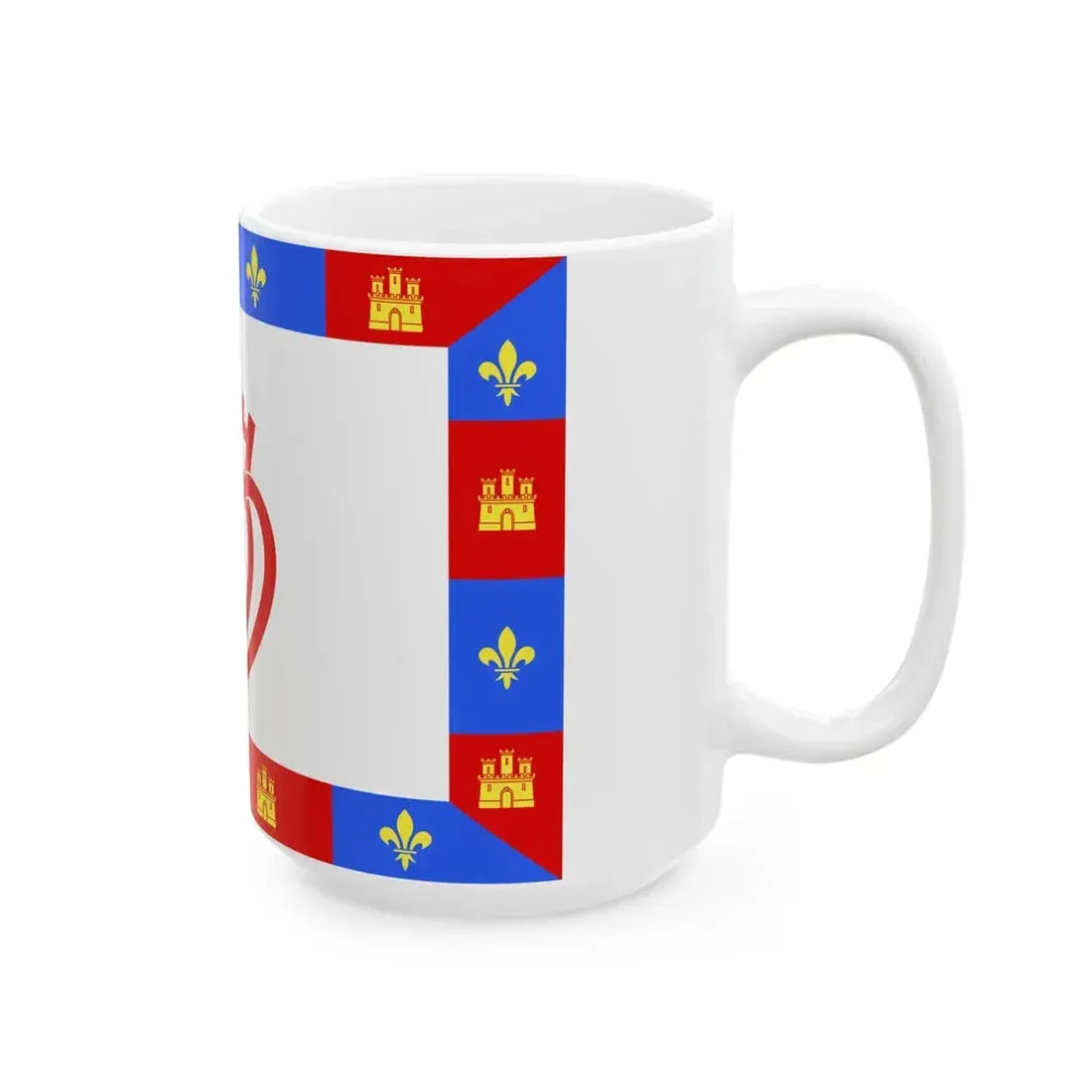 Traditional flag of Vendee (France) White Coffee Mug - Go Mug Yourself