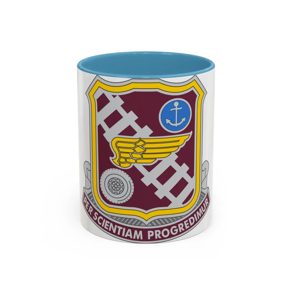 Transportation Center and School 2 (U.S. Army) Accent Coffee Mug 11oz Light Blue - Go Mug Yourself