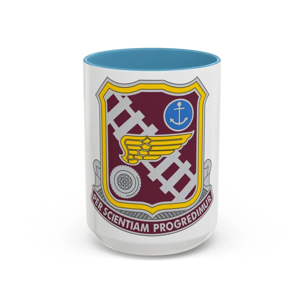 Transportation Center and School 2 (U.S. Army) Accent Coffee Mug 15oz Light Blue - Go Mug Yourself