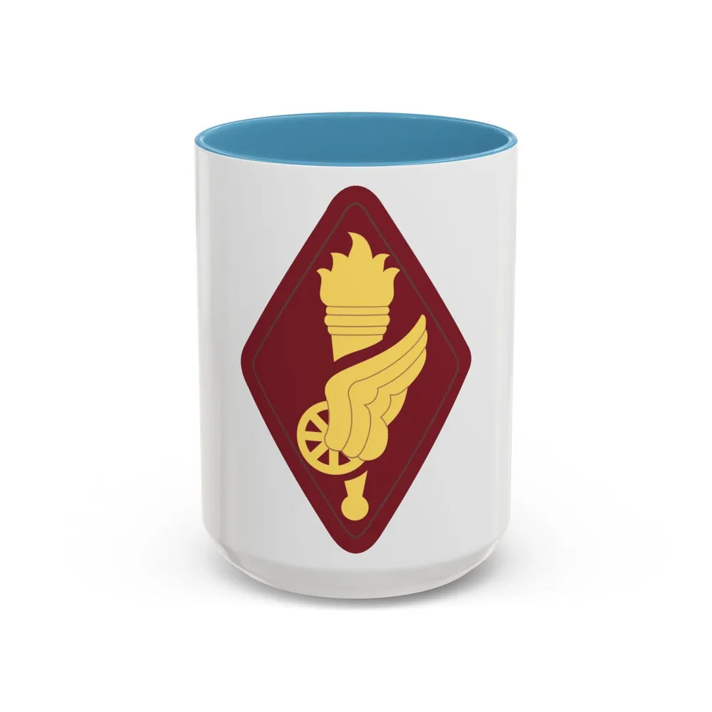 Transportation Center and School (U.S. Army) Accent Coffee Mug 15oz Light Blue - Go Mug Yourself