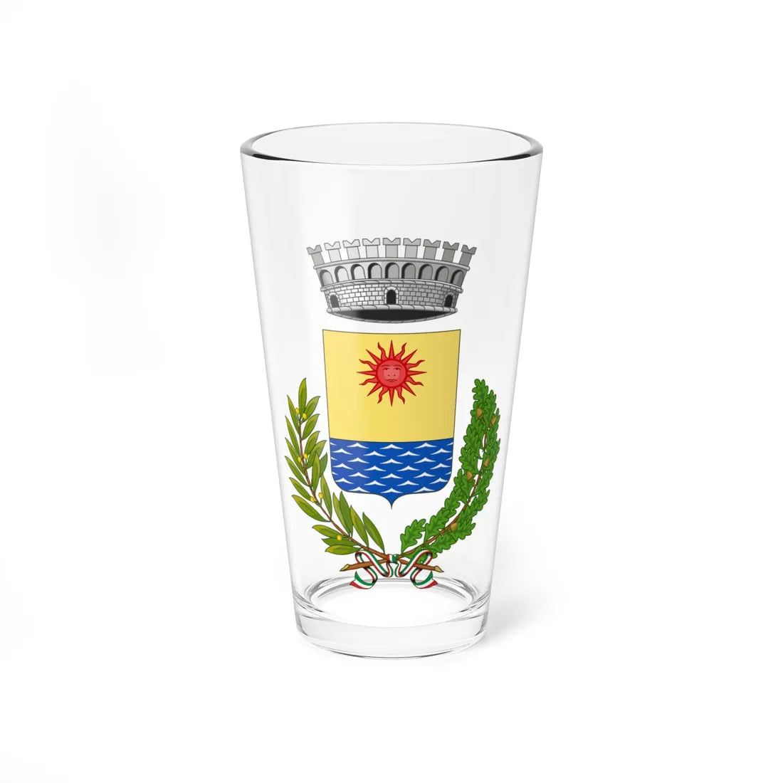 Trebisacce-Stemma (Italy) (Coat of Arms) Pint Glass 16oz 16oz - Go Mug Yourself