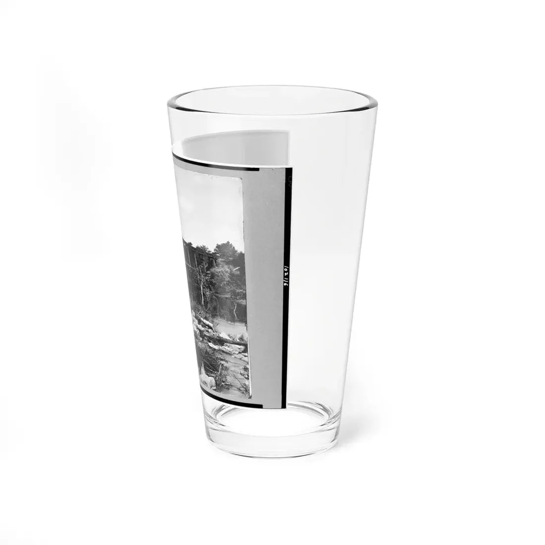 Trestle Bridge On South Side Of Railroad, Near Petersburg, Virginia, April 1865 (U.S. Civil War) Pint Glass 16oz - Go Mug Yourself