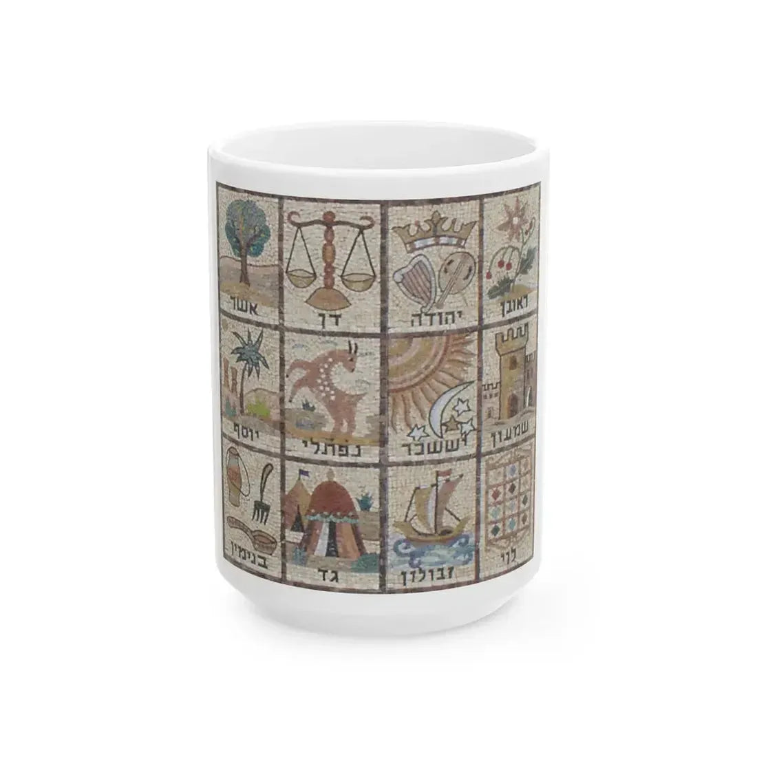 Tribes of Israel - White Coffee Mug 15oz - Go Mug Yourself