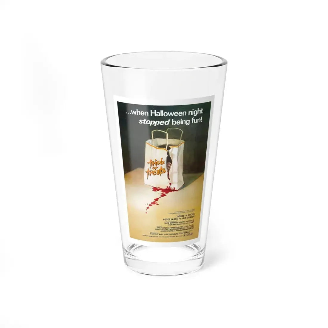 TRICK OR TREATS 1982 Movie Poster - Pint Glass 16oz 16oz - Go Mug Yourself