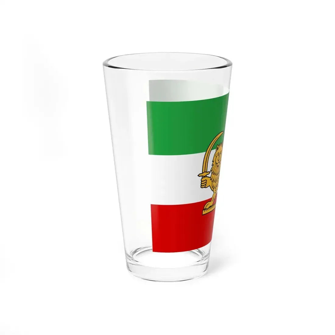 Tricolour Flag of Iran 1886 (Iran) Pint Glass 16oz - Go Mug Yourself