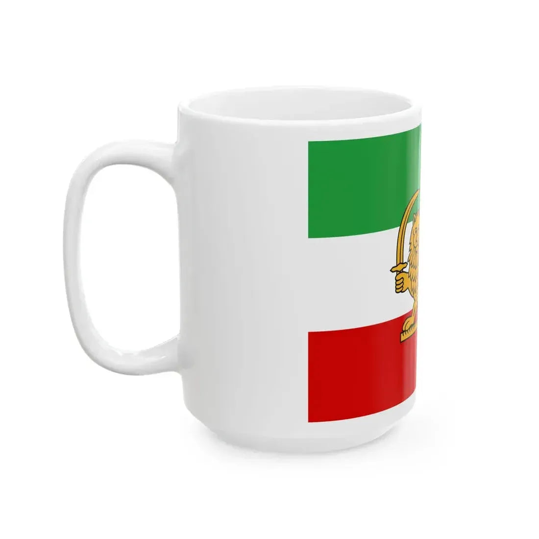 Tricolour Flag of Iran 1886 (Iran) White Coffee Mug - Go Mug Yourself