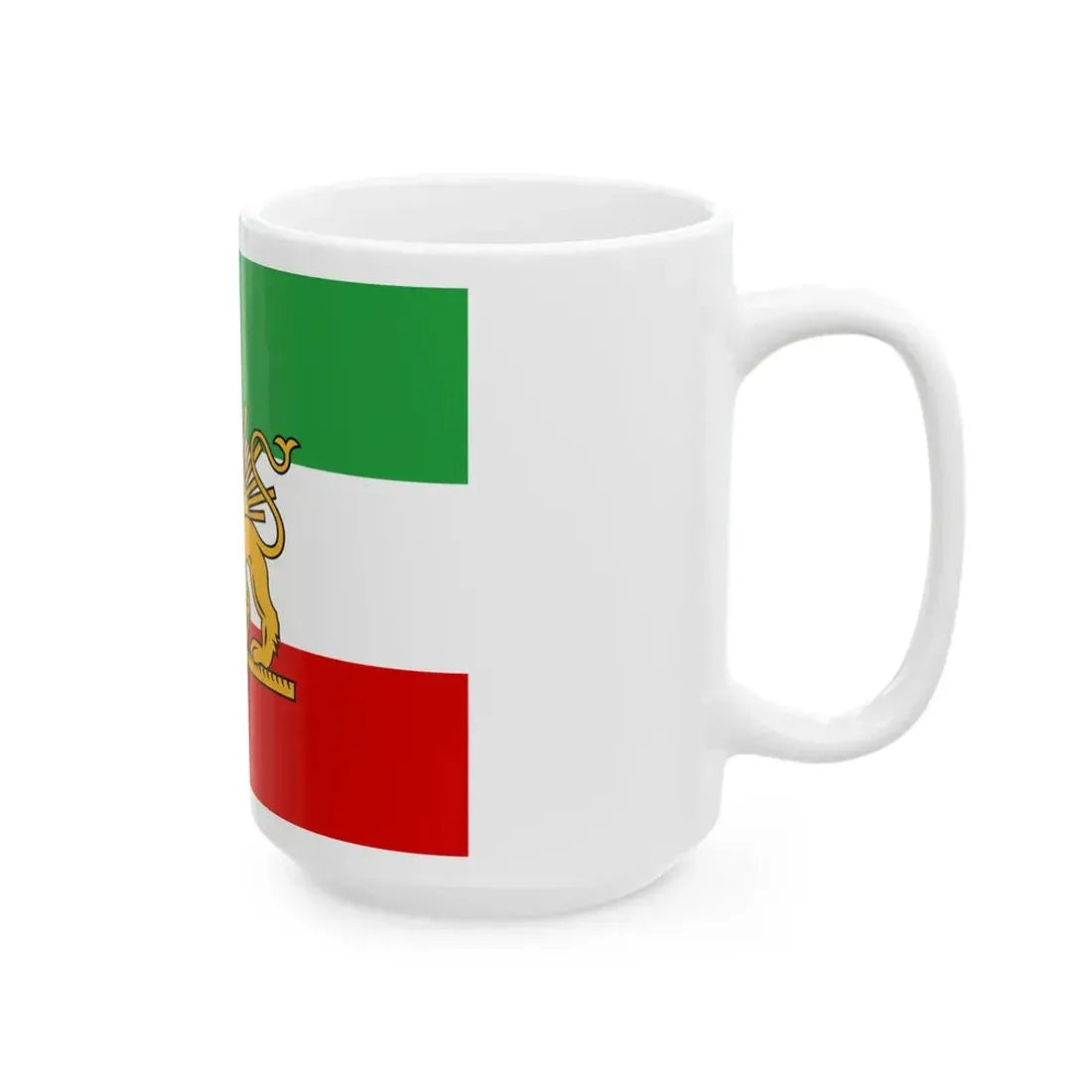 Tricolour Flag of Iran 1886 (Iran) White Coffee Mug - Go Mug Yourself