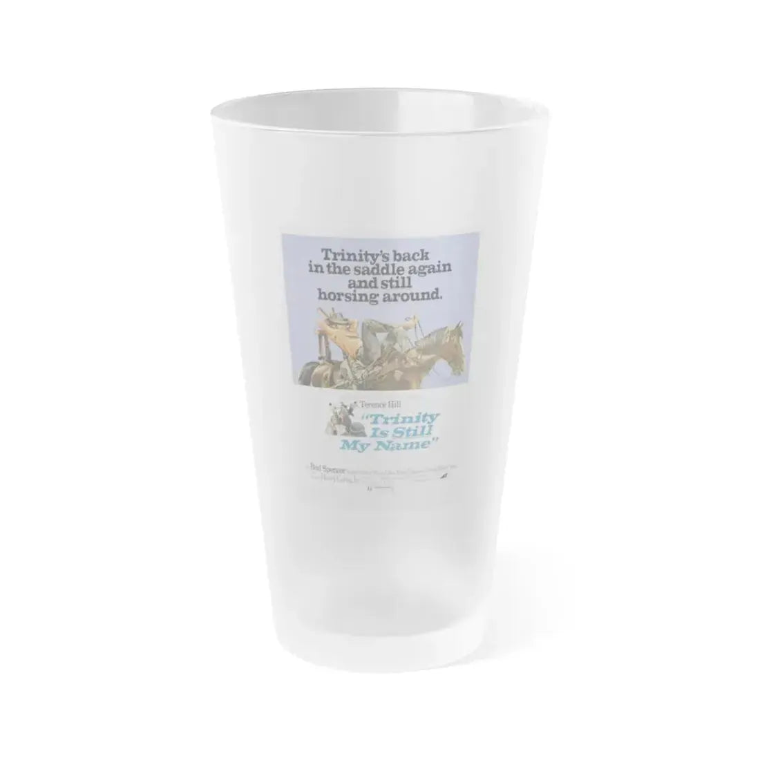 TRINITY IS STILL MY NAME 1971 Movie Poster - Frosted Pint Glass 16oz 16oz Frosted - Go Mug Yourself