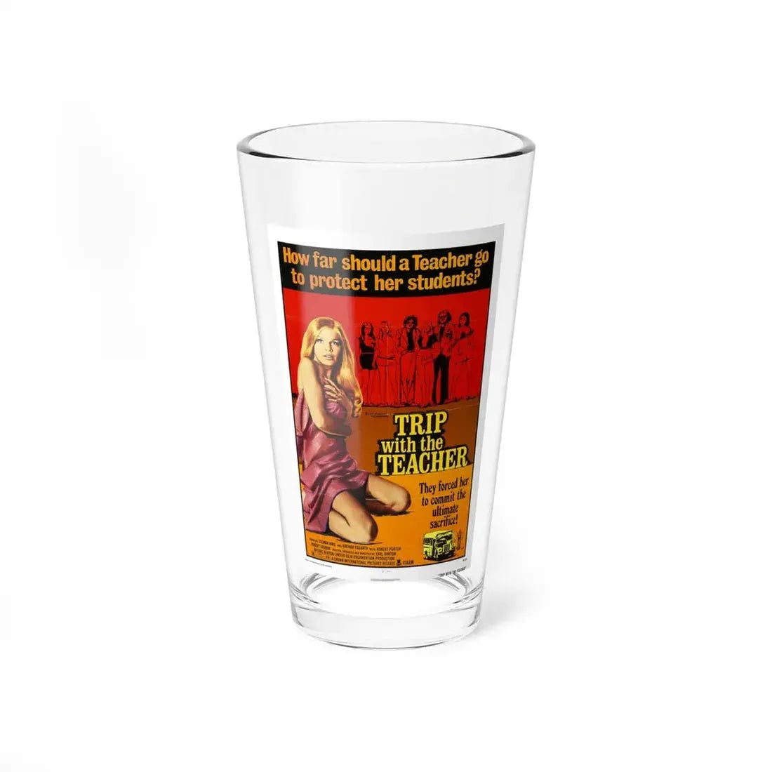 TRIP WITH THE TEACHER 1975 Movie Poster - Pint Glass 16oz 16oz - Go Mug Yourself