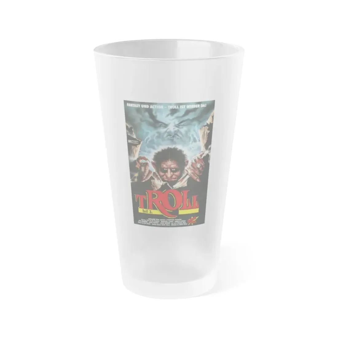 TROLL 3 (QUEST FOR THE MIGHTY SWORD) 1990 Movie Poster - Frosted Pint Glass 16oz Default Title - Go Mug Yourself