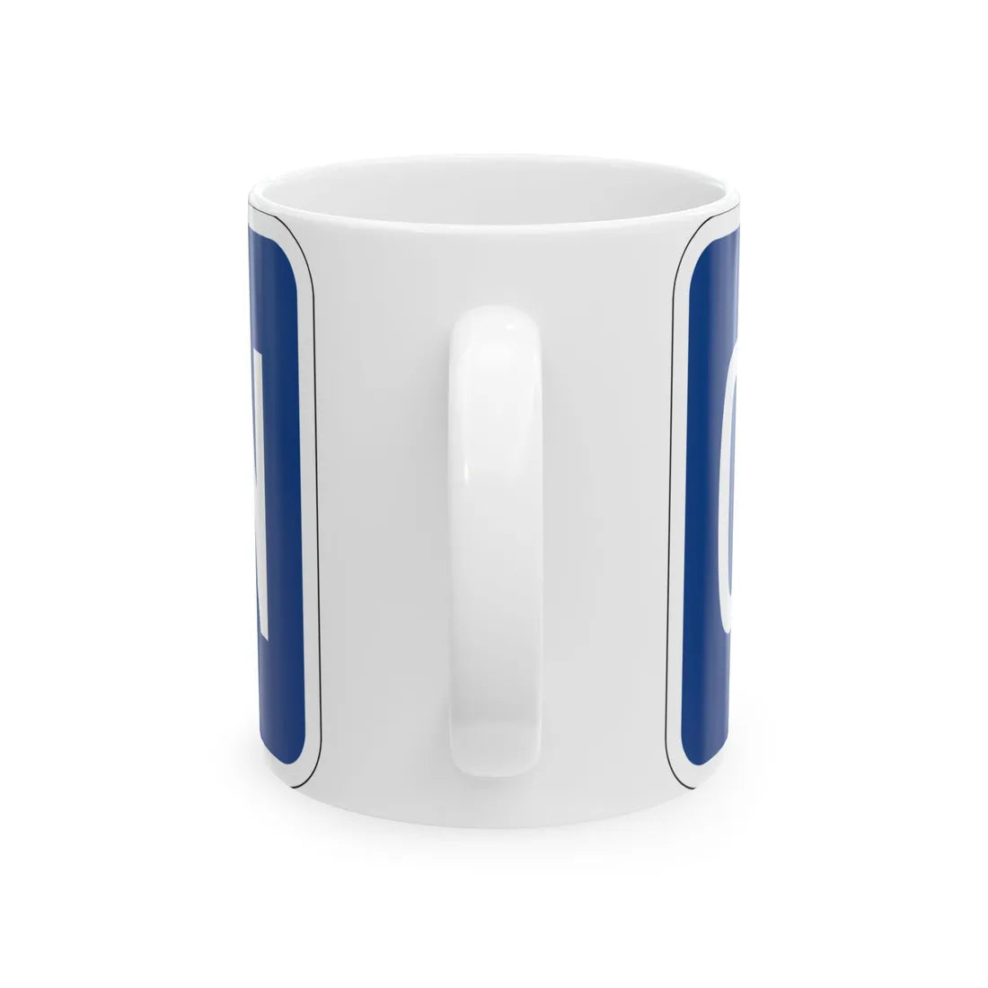 Truck plate blue es (Puerto Rico) (Road Sign) White Coffee Mug - Go Mug Yourself