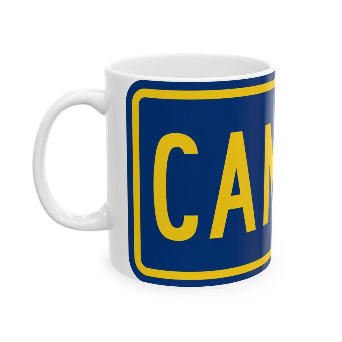 Truck plate county es (Puerto Rico) (Road Sign) White Coffee Mug - Go Mug Yourself