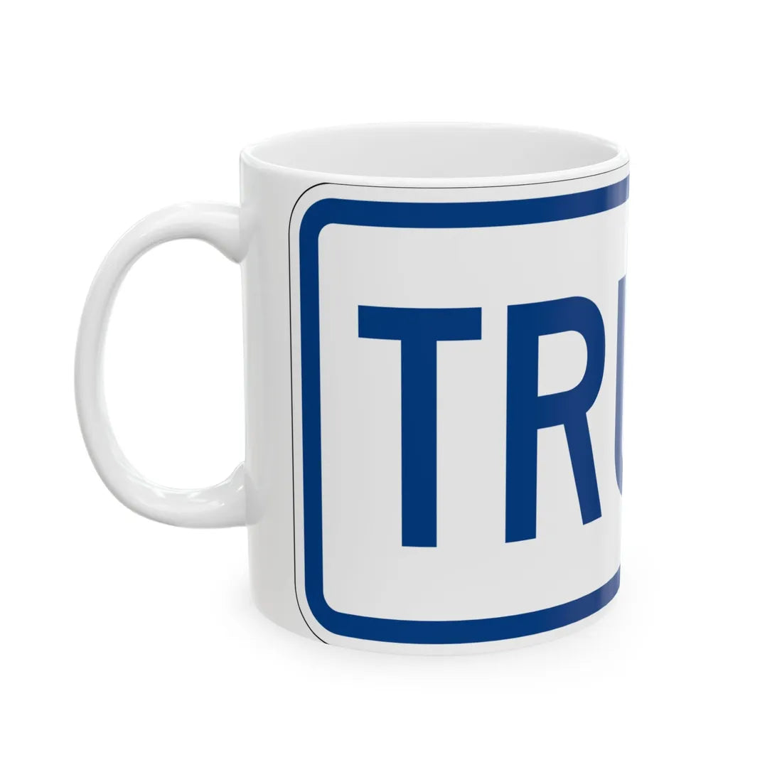 Truck plate South Carolina (South Carolina) (Road Sign) White Coffee Mug - Go Mug Yourself