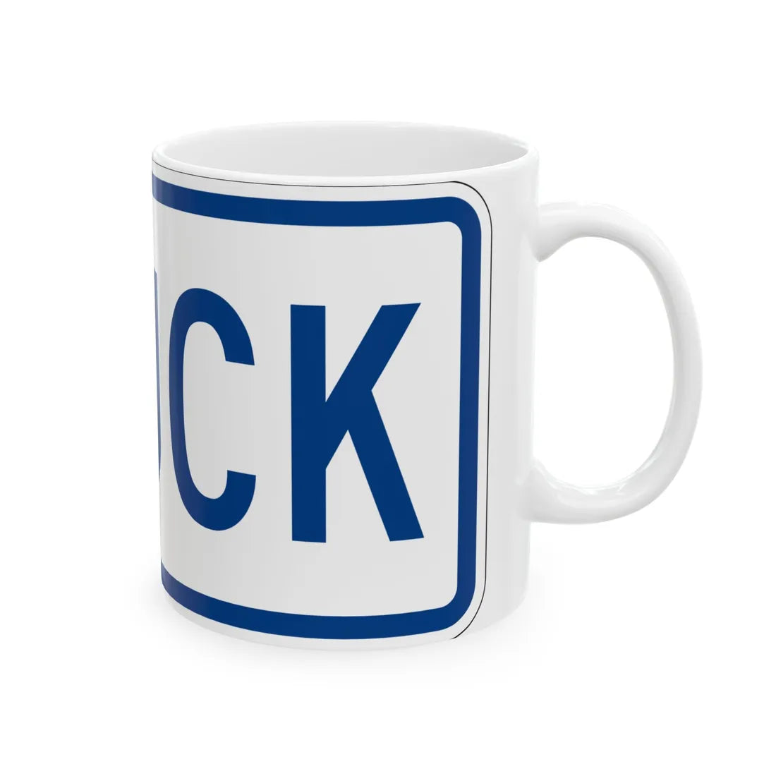 Truck plate South Carolina (South Carolina) (Road Sign) White Coffee Mug - Go Mug Yourself