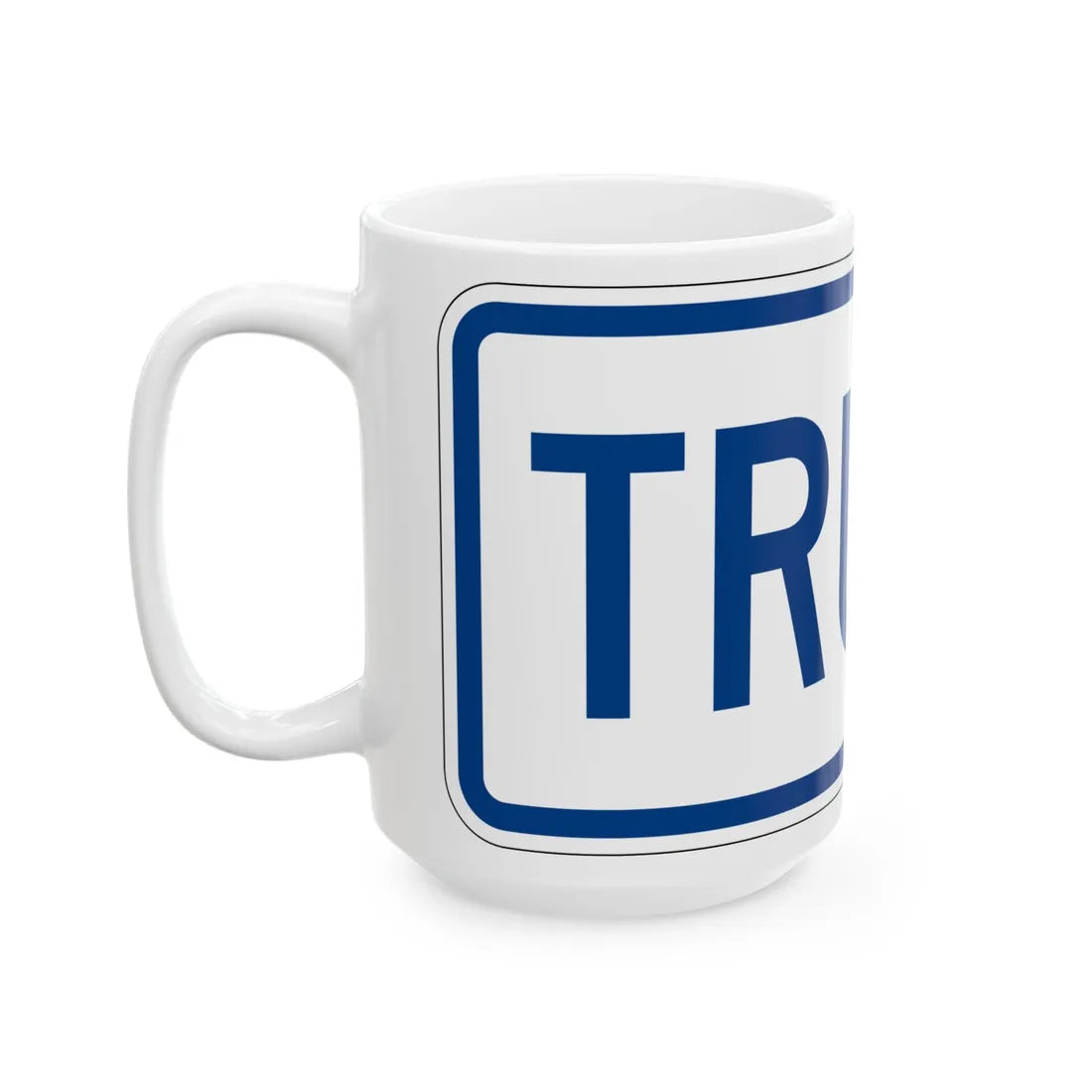 Truck plate South Carolina (South Carolina) (Road Sign) White Coffee Mug - Go Mug Yourself
