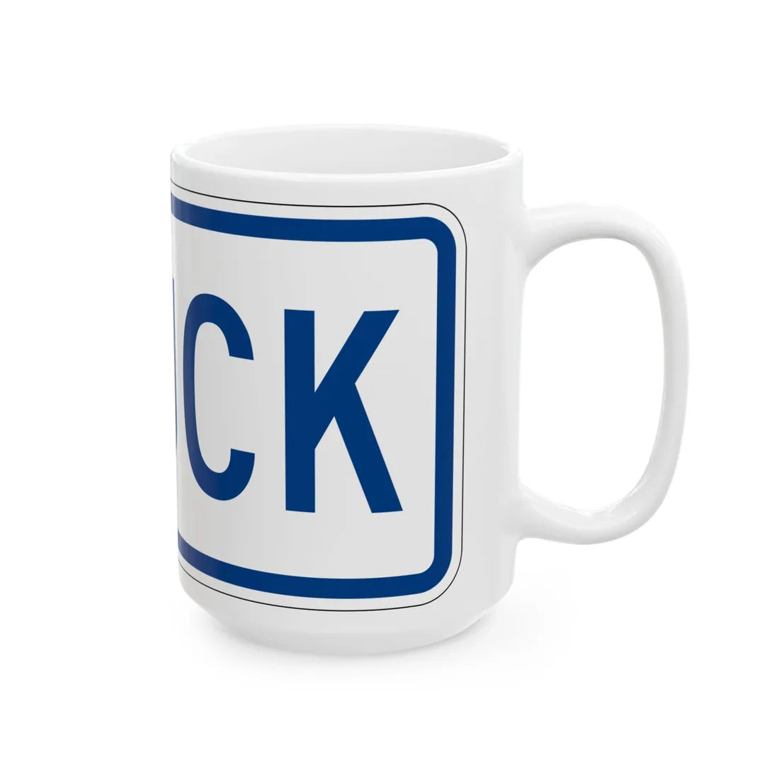Truck plate South Carolina (South Carolina) (Road Sign) White Coffee Mug - Go Mug Yourself