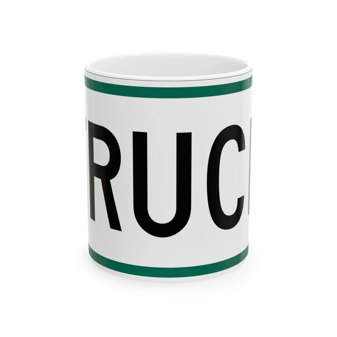 Truck plate South Dakota (South Dakota) (Road Sign) White Coffee Mug 11oz - Go Mug Yourself