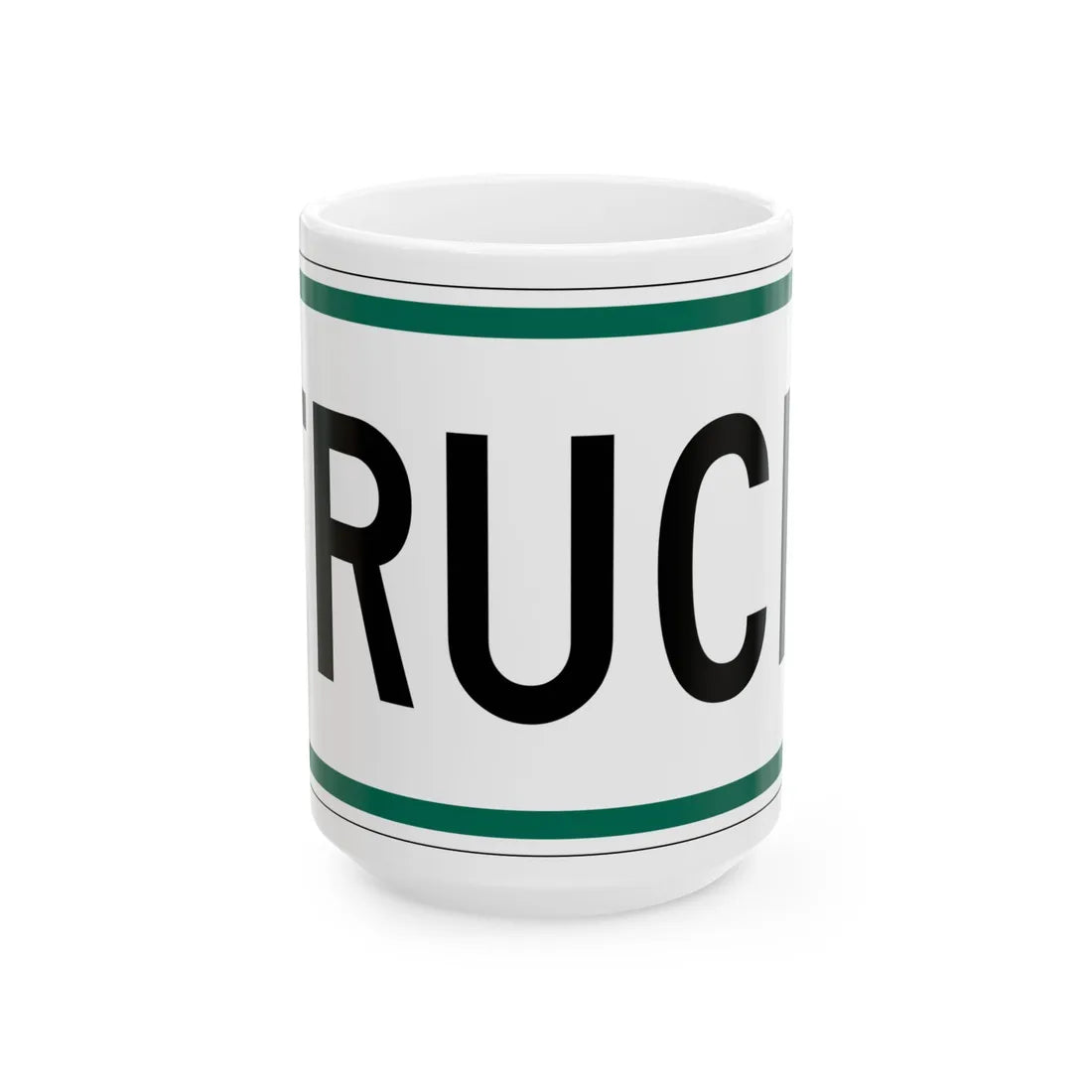 Truck plate South Dakota (South Dakota) (Road Sign) White Coffee Mug 15oz - Go Mug Yourself