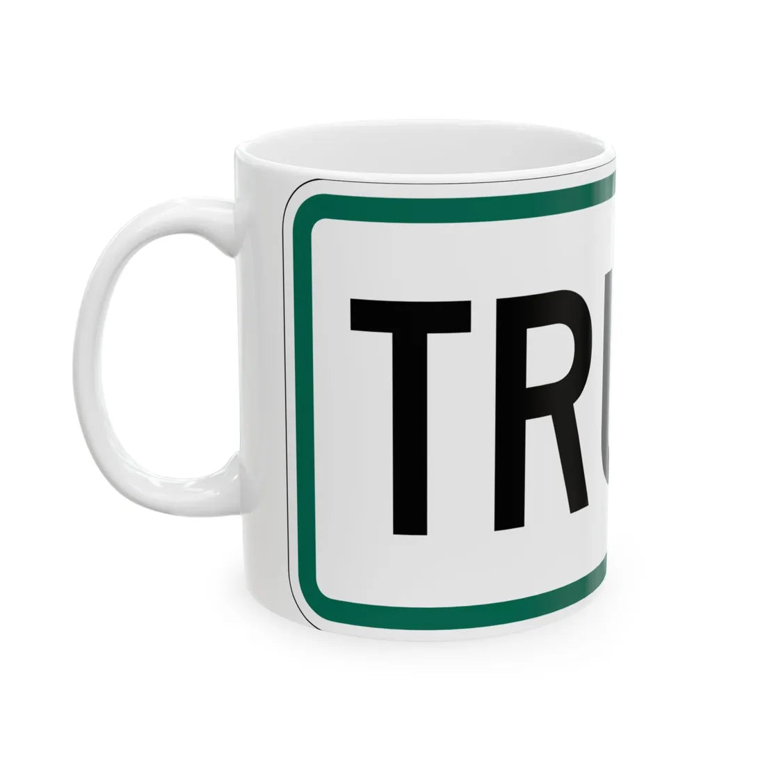 Truck plate South Dakota (South Dakota) (Road Sign) White Coffee Mug - Go Mug Yourself