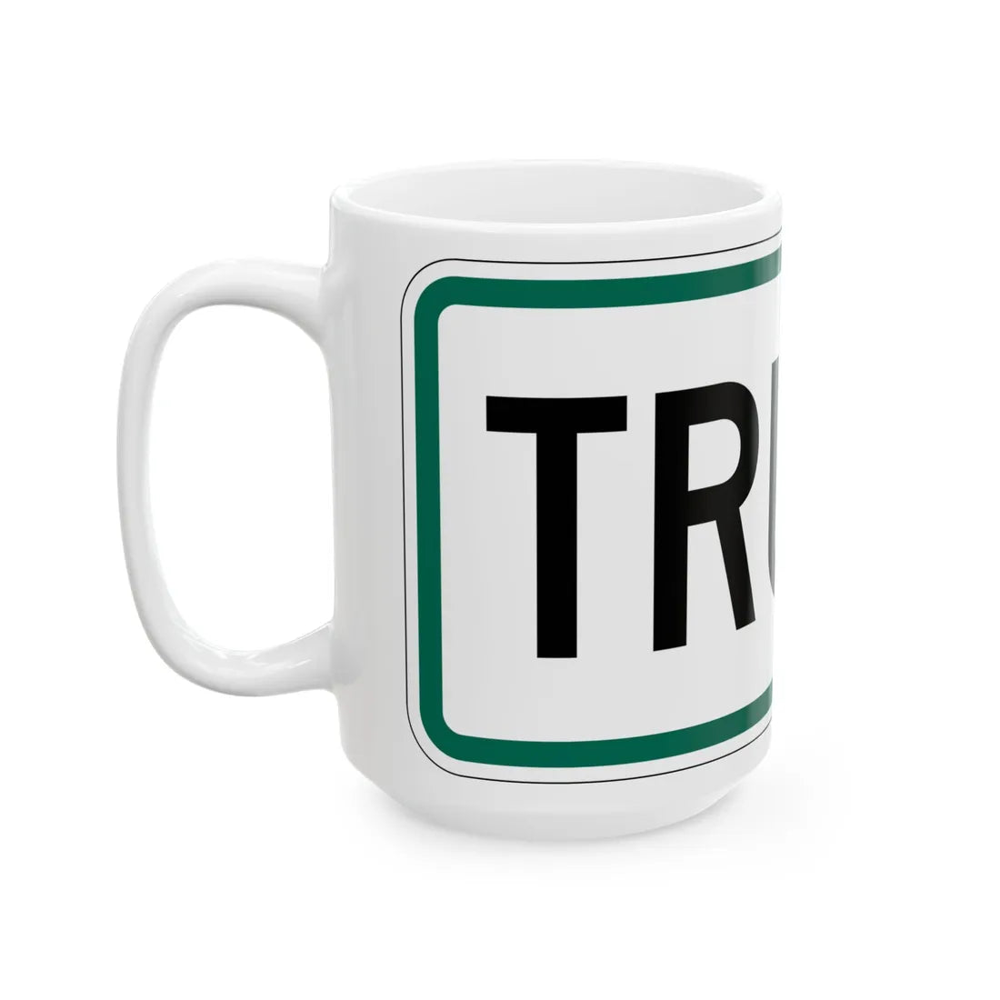 Truck plate South Dakota (South Dakota) (Road Sign) White Coffee Mug - Go Mug Yourself