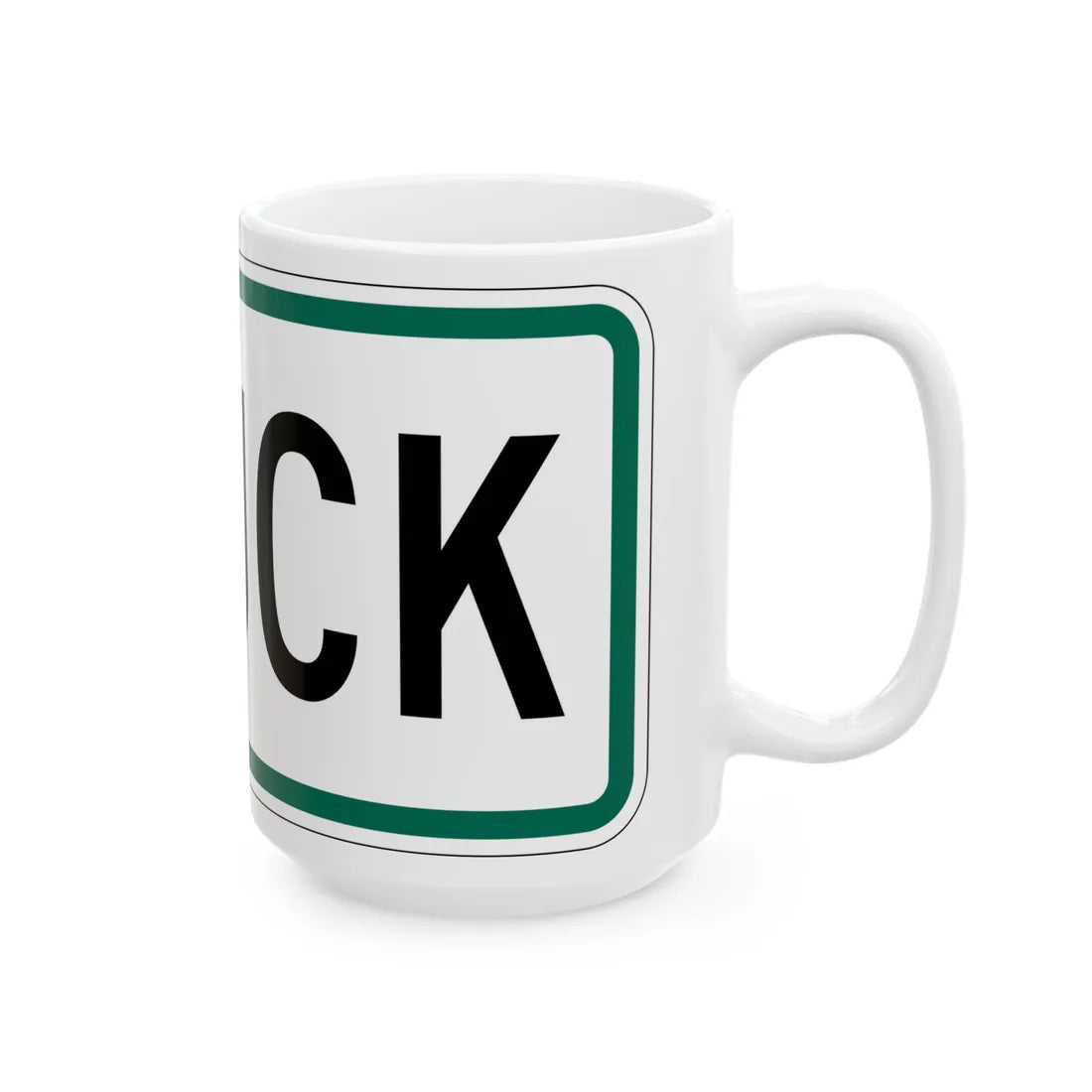 Truck plate South Dakota (South Dakota) (Road Sign) White Coffee Mug - Go Mug Yourself