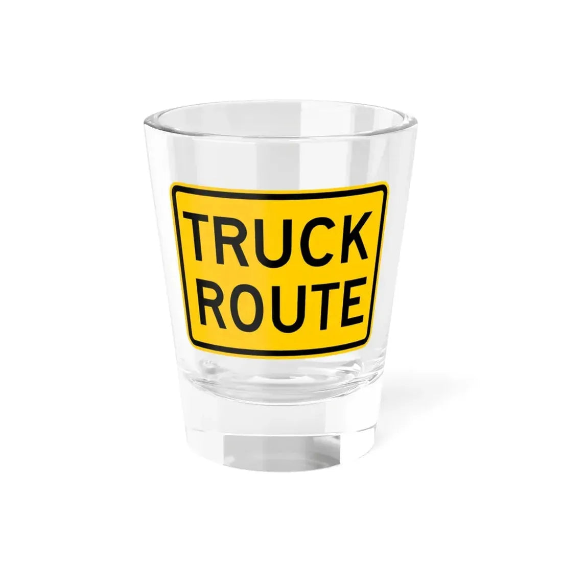 Truck Route plate Wyoming (Wyoming) (Road Sign) Shot Glass 1.5oz 1.5oz - Go Mug Yourself