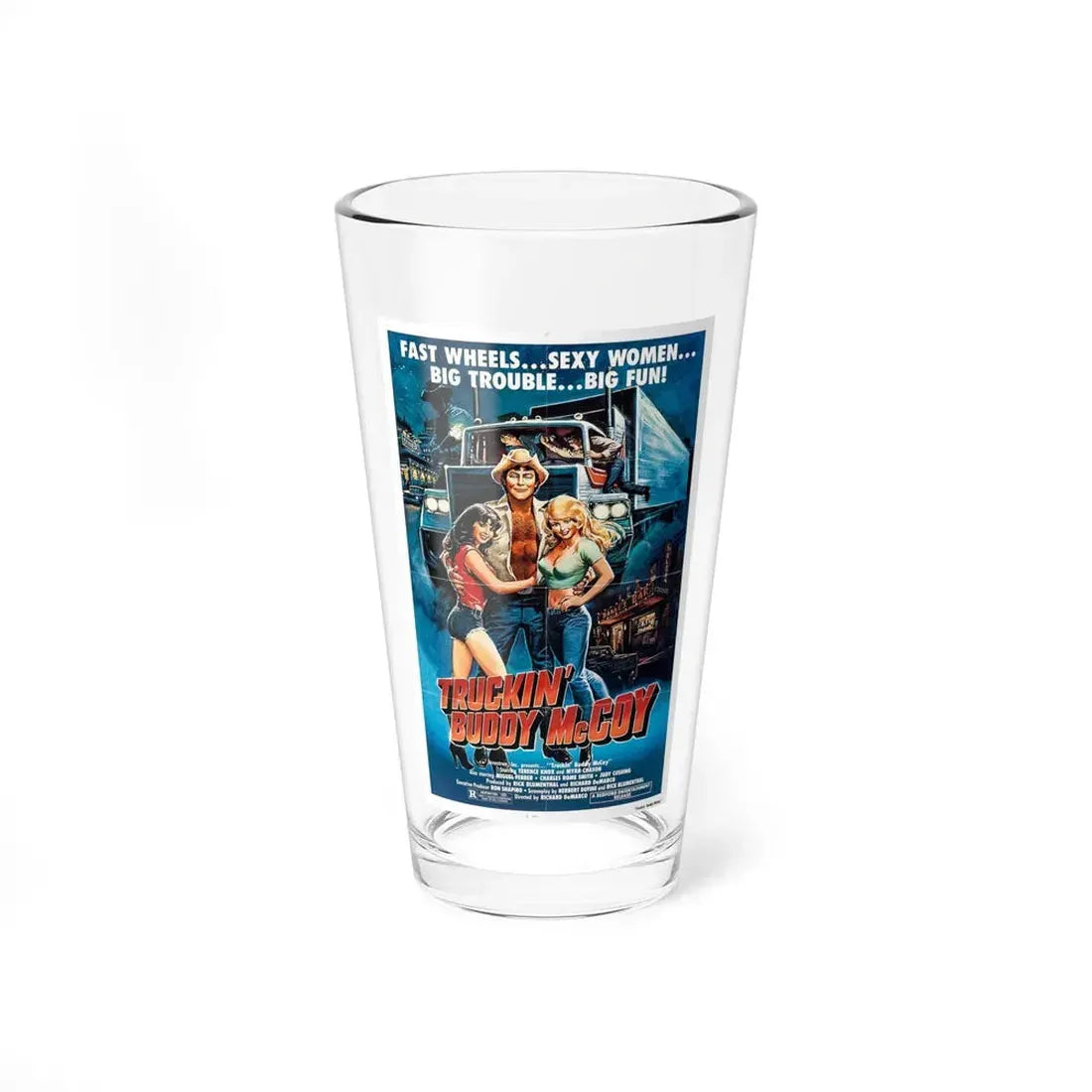 TRUCKIN' BUDDY MCCOY 1982 Movie Poster - Pint Glass 16oz 16oz - Go Mug Yourself