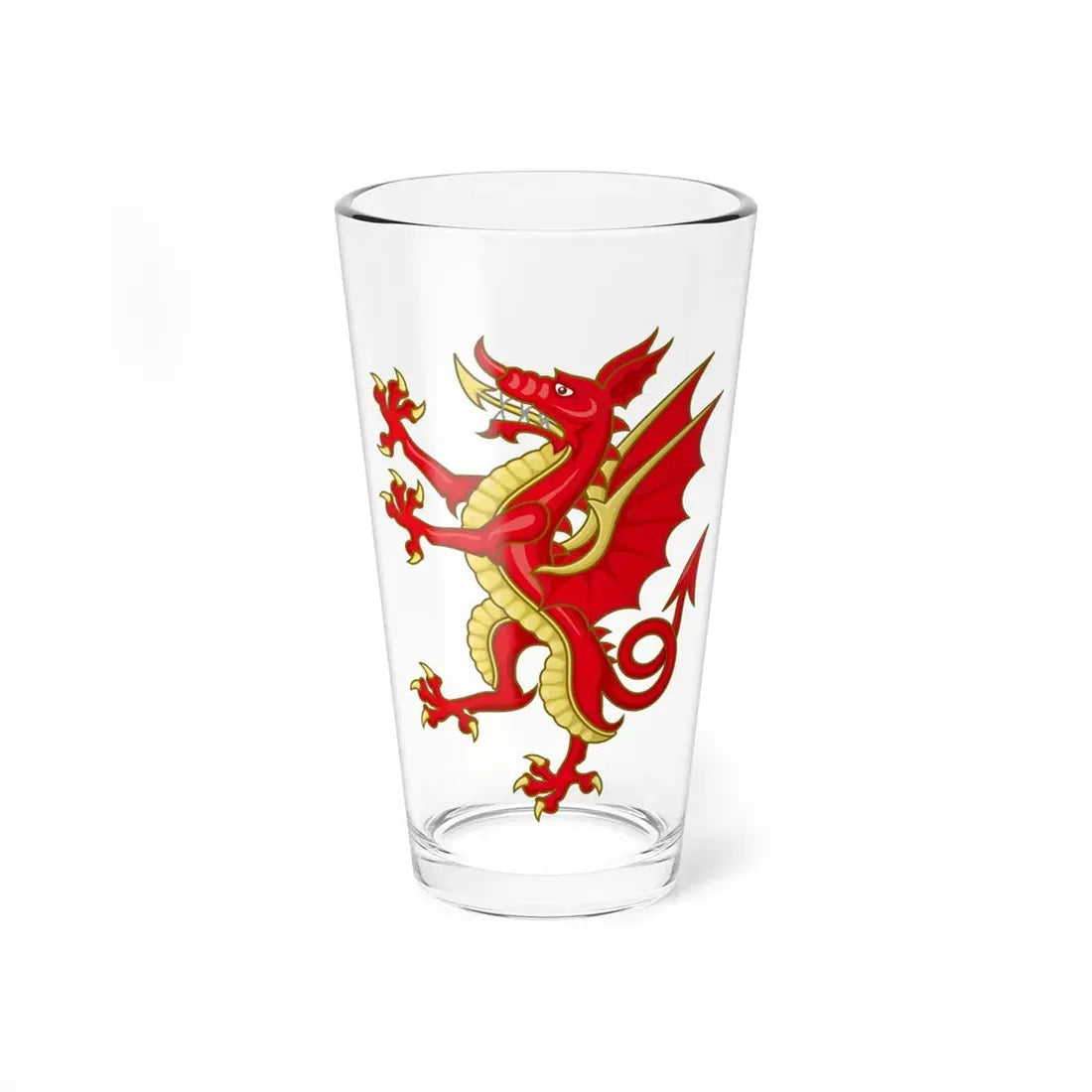 Tudor Dragon Badge - Pint Glass 16oz 16oz - Go Mug Yourself