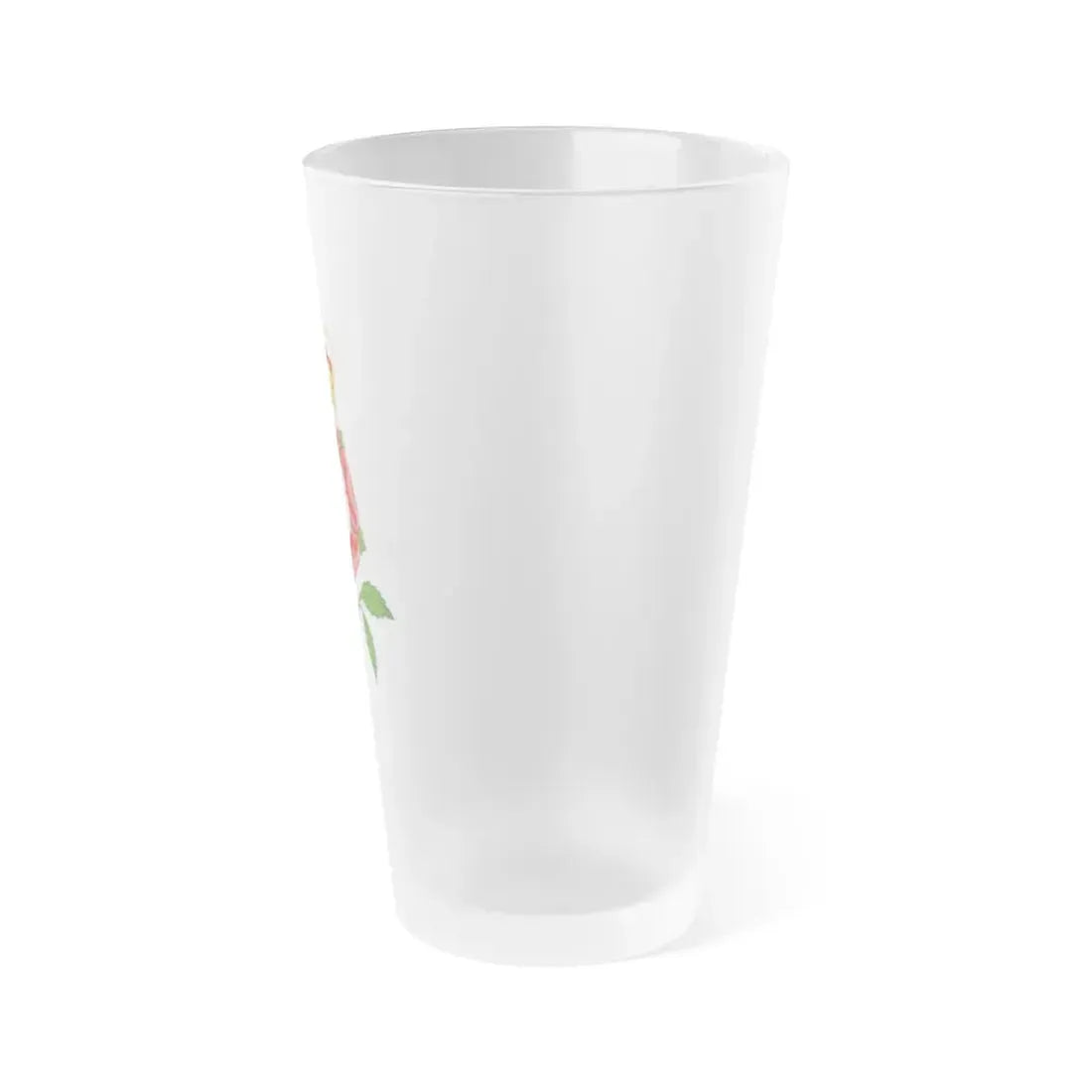 Tudor Rose Royal Badge of England - Frosted Pint Glass 16oz - Go Mug Yourself