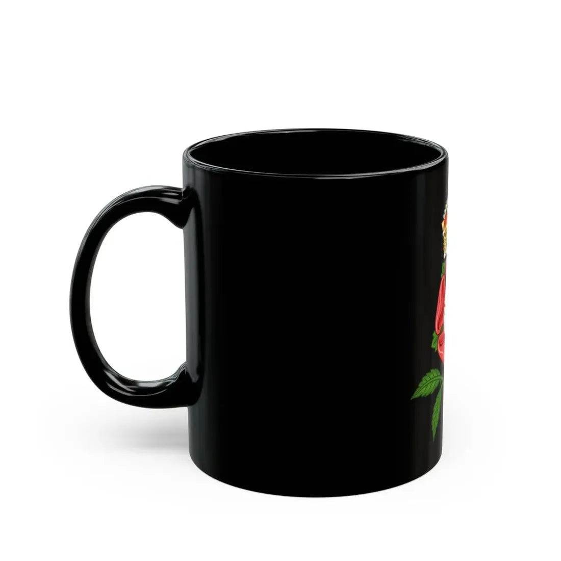 Tudor Rose (Tudor Heraldry) - Black Coffee Mug - Go Mug Yourself