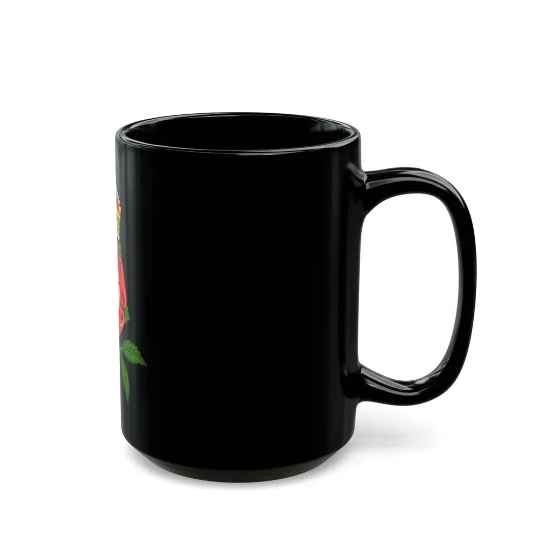 Tudor Rose (Tudor Heraldry) - Black Coffee Mug - Go Mug Yourself