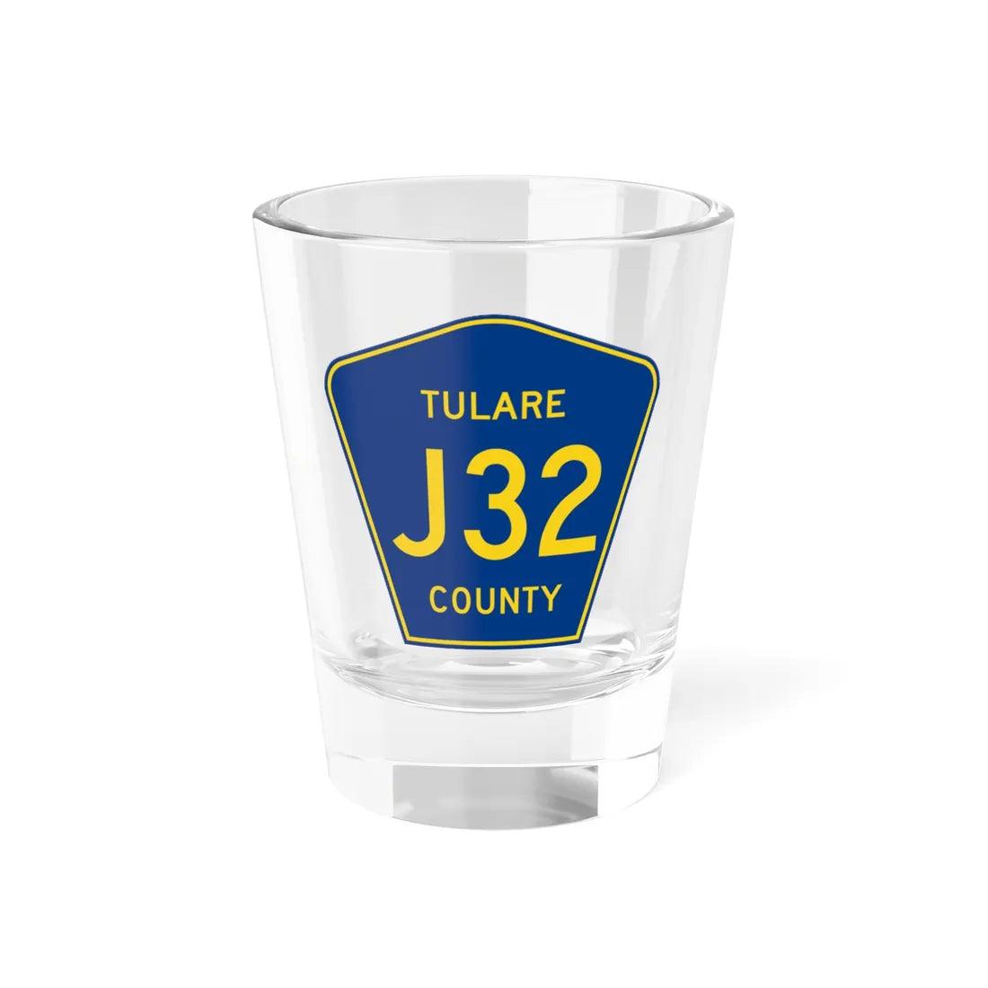Tulare County J32 (California) (Road Sign) Shot Glass 1.5oz 1.5oz - Go Mug Yourself